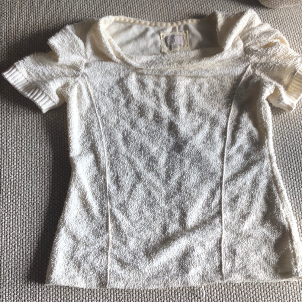 Anthropologie cream top